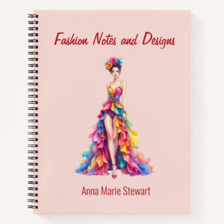 Personalized Fashion Sketch Book Notizblock