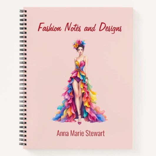 Personalized Fashion Sketch Book Notizblock (Vorderseite)
