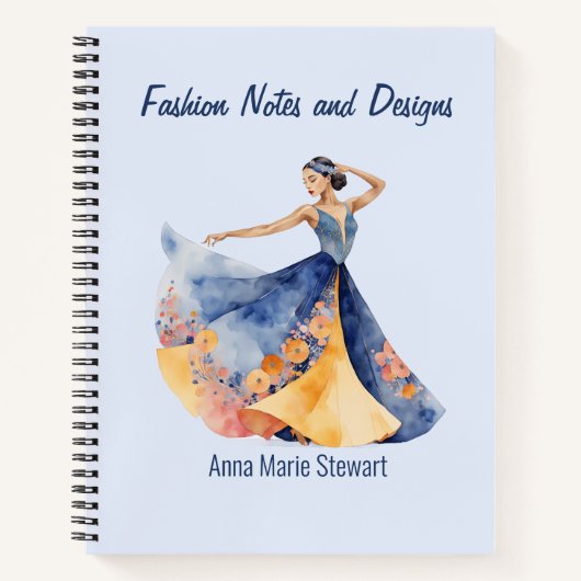 Personalized Fashion Sketch Book Notizblock (Vorderseite)
