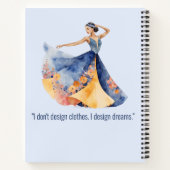 Personalized Fashion Sketch Book Notizblock (Rückseite)