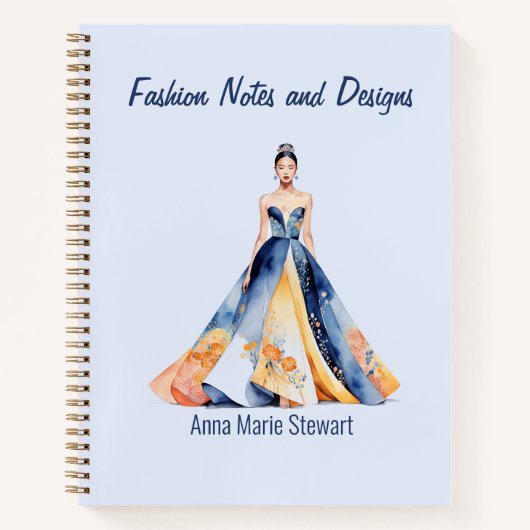 Personalized Fashion Sketch Book Notizblock (Vorderseite)