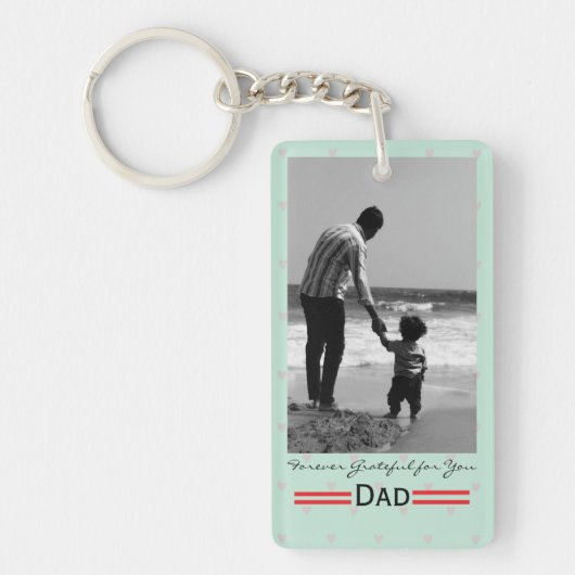 Personalized Father’s Day Photo Keychain Schlüsselanhänger (Vorderseite)