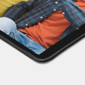 Personalized Father's Day 2 Photo Collage Starry Schreibtischunterlage (Ecke)