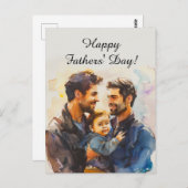Personalized Father's Day Cards for Gay Dads Postkarte (Vorne/Hinten)