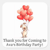 Personalized favor stickers kids party (Vorderseite)