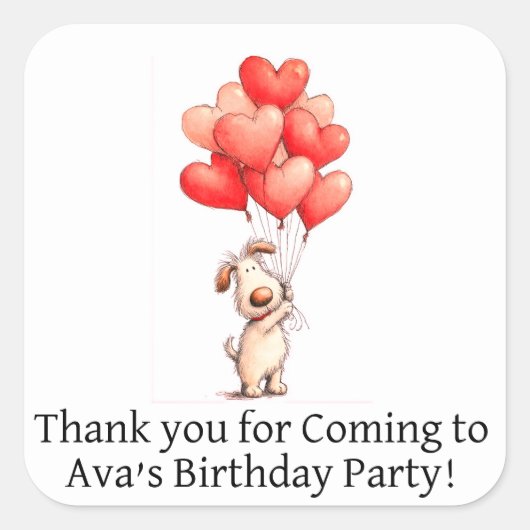 Personalized favor stickers kids party (Vorderseite)