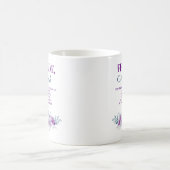 Personalized Fear Not Isaiah 41:10 Purple Floral Kaffeetasse (Mittel)
