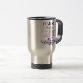 Personalized Fear Not Isaiah 41:10 Purple Floral Reisebecher (VorderseiteRechts)