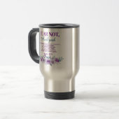 Personalized Fear Not Isaiah 41:10 Purple Floral Reisebecher (Vorderseite Links)