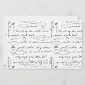 Personalized Feather Quill ink Handwritten Write Briefpapier (Rückseite)