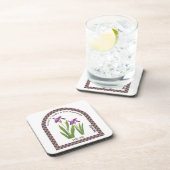 Personalized February Birth Month Flower Coaster Getränkeuntersetzer (Rechte Seite)