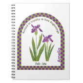 Personalized February Birth Month Flower Notebook Notizblock (Vorderseite)