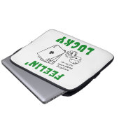 Personalized Feelin' Lucky & Positive Affirmations Laptopschutzhülle (Vorne Knopf)