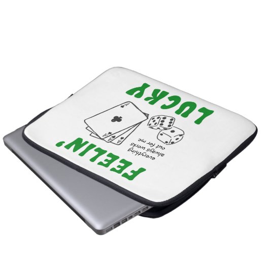 Personalized Feelin' Lucky & Positive Affirmations Laptopschutzhülle (Vorne Knopf)