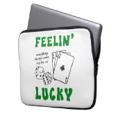 Personalized Feelin' Lucky & Positive Affirmations Laptopschutzhülle (Vorderseite Links)