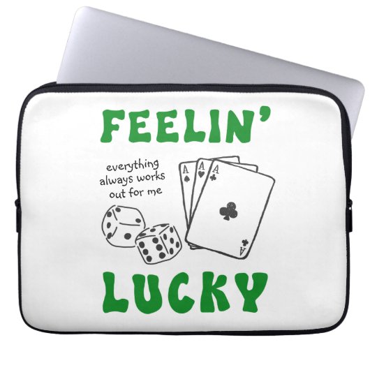Personalized Feelin' Lucky & Positive Affirmations Laptopschutzhülle (Vorderseite)