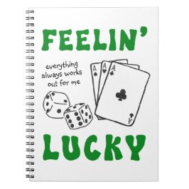 Personalized Feelin' Lucky & Positive Affirmations Notizblock