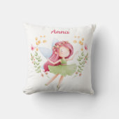 Personalized Feminine Fairy Girl Throw Pillow Kissen (Vorderseite)