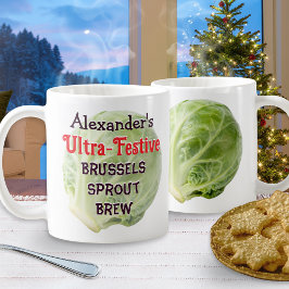 Personalized Festive Brussels Sprout Brew Funny Kaffeetasse