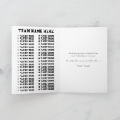 Personalized Field Hockey Coach From Team Players Karte (Innenseite)