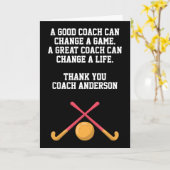 Personalized Field Hockey Coach From Team Players Karte (Gelbe Blume)