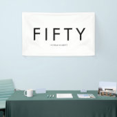 Personalized Fifty Bold 50th Birthday Party Banner (Messeveranstaltung)