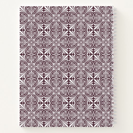 Personalized fig Floral Notebook   Notizblock (Rückseite)