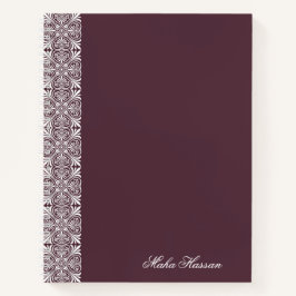 Personalized fig Floral Notebook   Notizblock