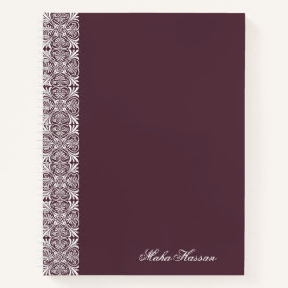 Personalized fig Floral Notebook   Notizblock