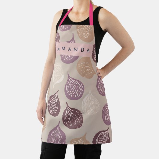Personalized Fig Fruit Art in Warm Neutral Schürze (InSitu)