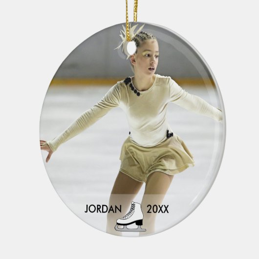 Personalized Figur Skating Skater Name Christmas Keramik Ornament (Links)