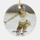 Personalized Figur Skating Skater Name Christmas Keramik Ornament (Hinten)