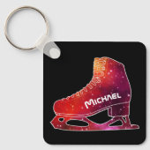 Personalized Figure Skating Space Boot Schlüsselanhänger (Vorderseite)