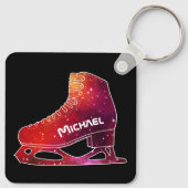 Personalized Figure Skating Space Boot Schlüsselanhänger (Rückseite)