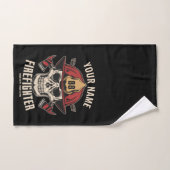 Personalized Firefighter Skull Fireman Fire Dept Badhandtuch Set (Handtuch)