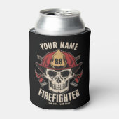 Personalized Firefighter Skull Fireman Fire Dept Dosenkühler (Kanne Vorderseite)