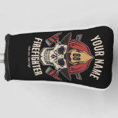 Personalized Firefighter Skull Fireman Fire Dept Golf Headcover (Vorderseite)
