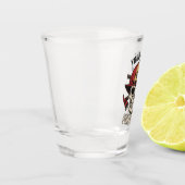 Personalized Firefighter Skull Fireman Fire Dept Schnapsglas (Links)