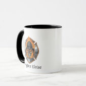 Personalized Firefighter Skull Fireman  Tasse (Vorderseite Links)