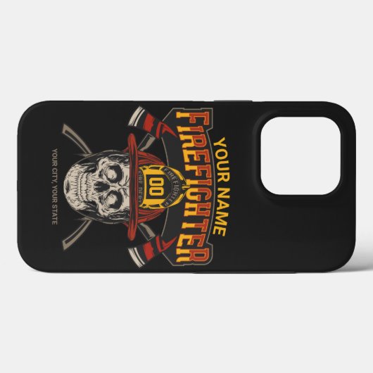 Personalized Fireman Skull Helmet Achse Firefighte Case-Mate iPhone Hülle (Rückseite (Horizontal))