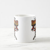 Personalized Fireman Skull Helmet Achse Firefighte Kaffeetasse (Mittel)