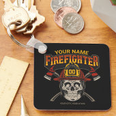 Personalized Fireman Skull Helmet Achse Firefighte Schlüsselanhänger