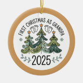 Personalized First Christmas as Grandpa Keramik Ornament (Vorne)