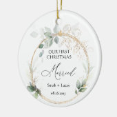 Personalized First Christmas Married Ornament (Links)