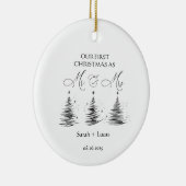 Personalized First Christmas Mr & Mrs Ornament (Rechts)