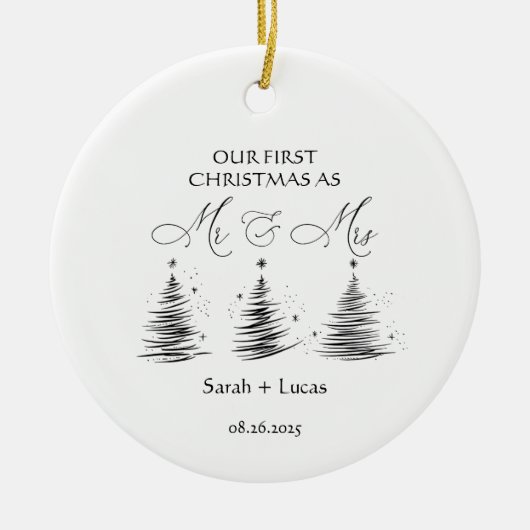 Personalized First Christmas Mr & Mrs Ornament (Vorne)