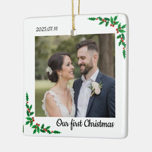Personalized First Christmas Ornament for Couple (Links)