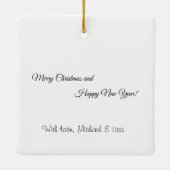 Personalized First Christmas Ornament for Couple (Rückseite)