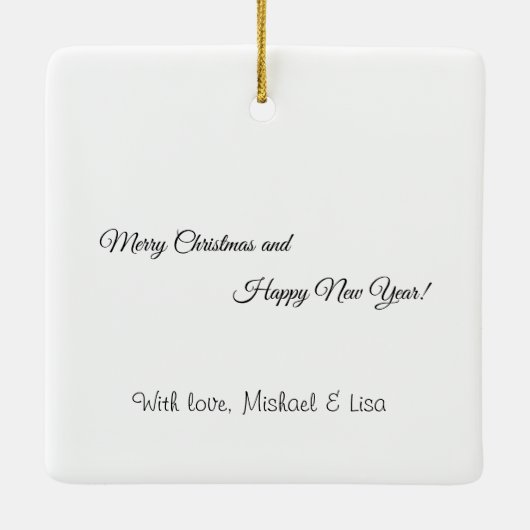 Personalized First Christmas Ornament for Couple (Rückseite)