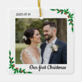 Personalized First Christmas Ornament for Couple (Vorderseite)